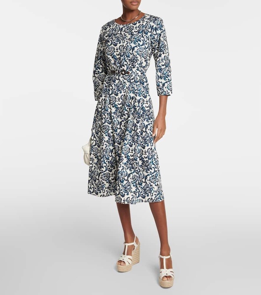 Betty floral cotton poplin midi dress