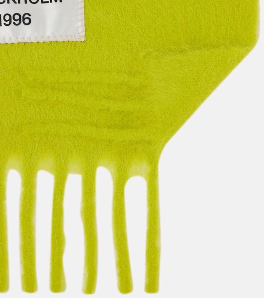 Logo wool-blend scarf