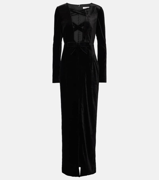Velvet maxi dress