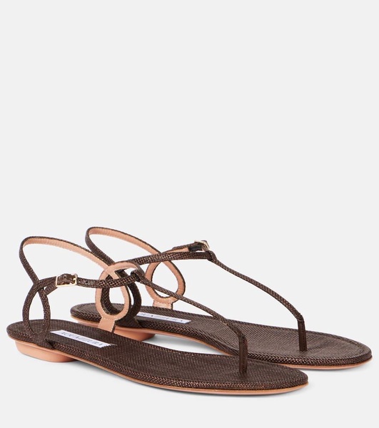Almost Bare raffia-effect sandals