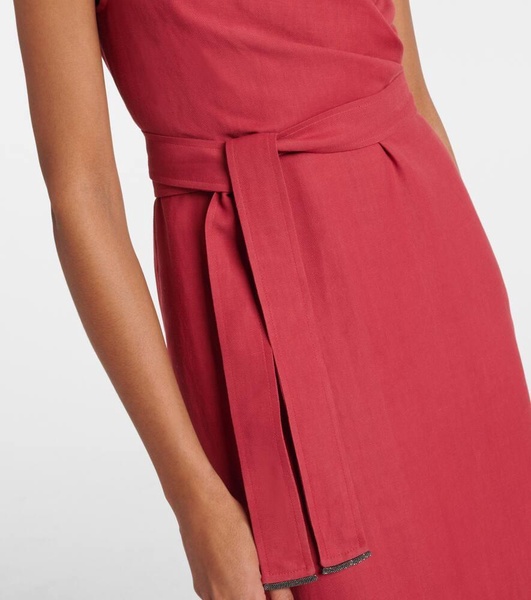 Gathered midi dress