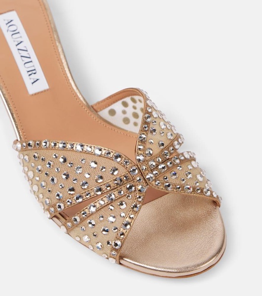 Crystal Love 35 embellished tulle mules