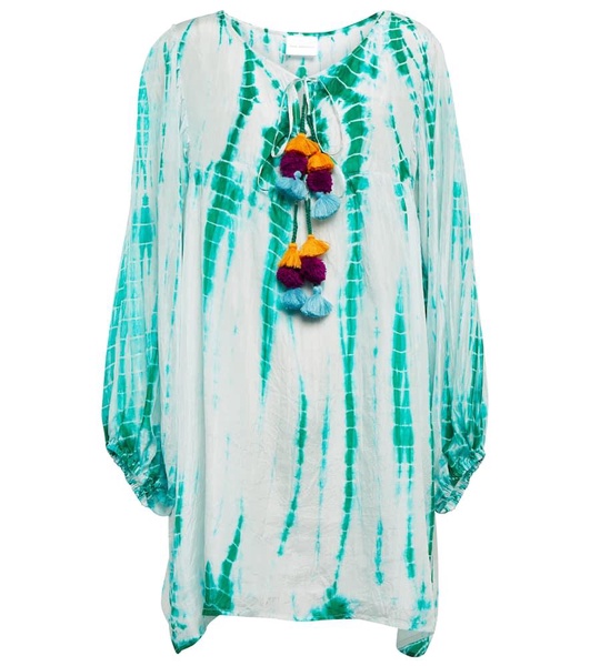 Tie-dye silk minidress