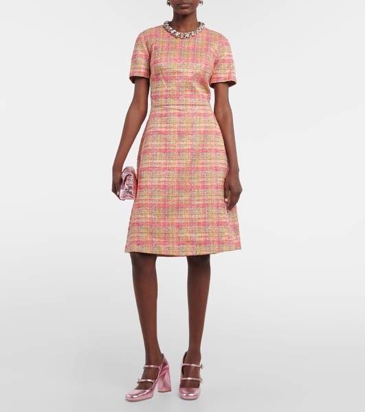 Checked midi dress