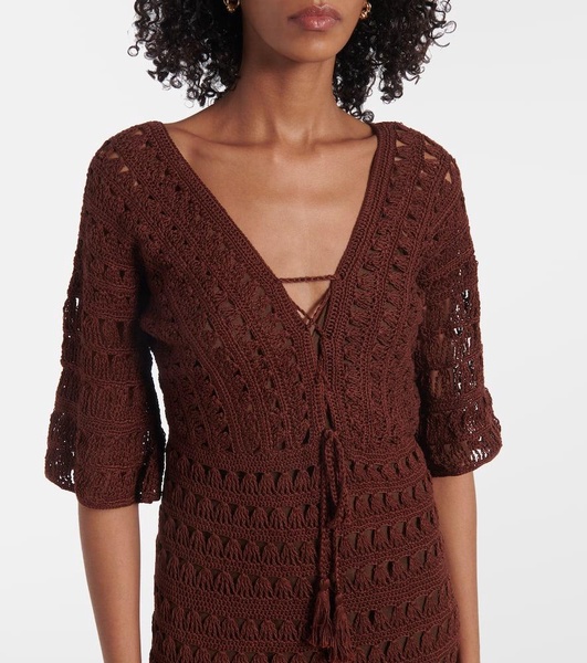 Marissa cotton crochet midi dress