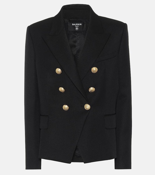Double-breasted wool blazer