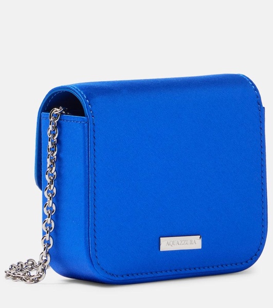 Mini embellished satin shoulder bag