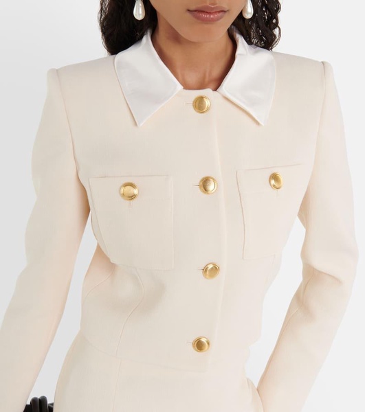 Wool tweed cropped jacket