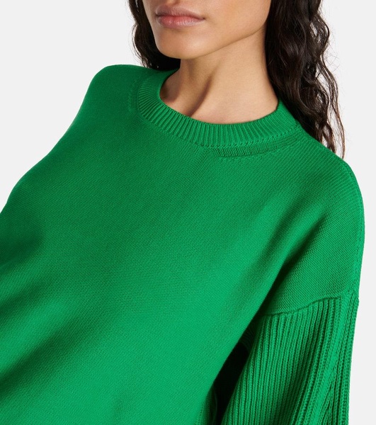 Cropped cotton sweater