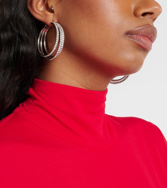 Vittoria crystal-embellished hoop earrings