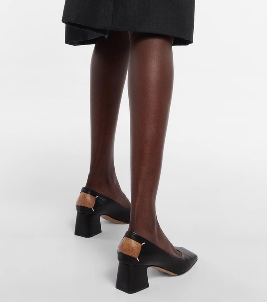 Four Stitch leather court pumps