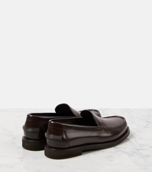 Monili polished leather loafers