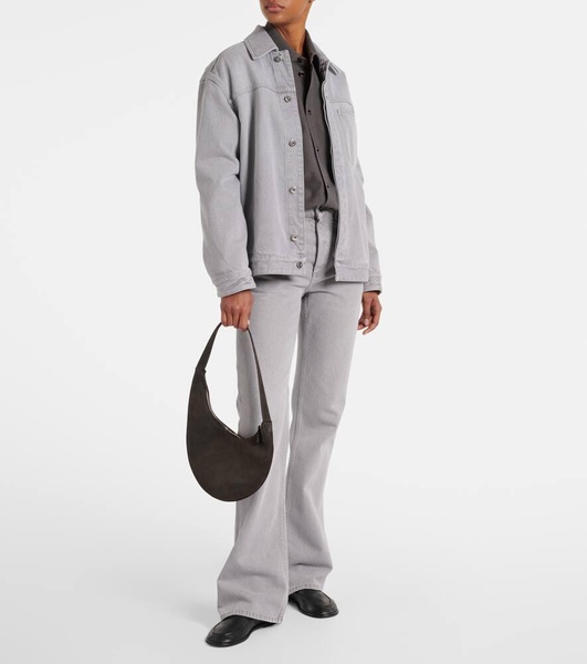 Lune Mini suede shoulder bag