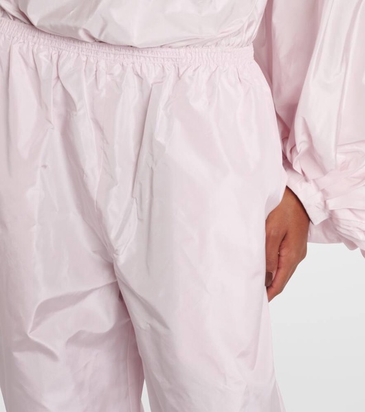 Balloon silk wide-leg pants