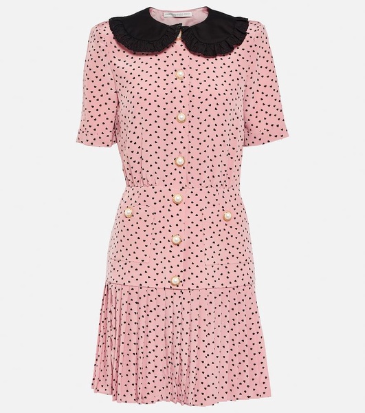 Printed silk minidress