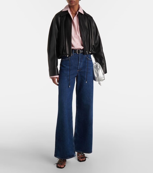  Dame Jean No Cuff high-rise wide-leg jeans
