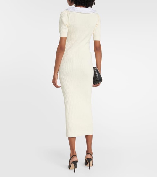 Knitted cotton midi dress