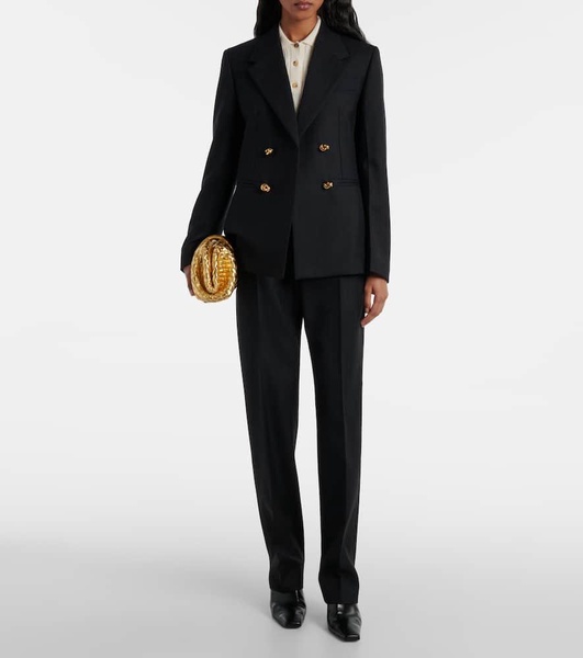 Lauren 1980 Small mirrored leather clutch