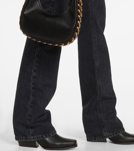 Low-rise straight jeans