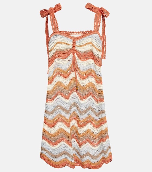 Textured cotton minidress
