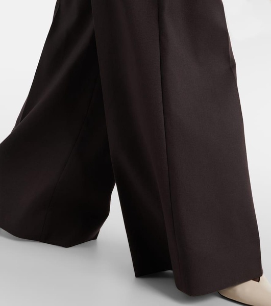 High-rise wool wide-leg pants