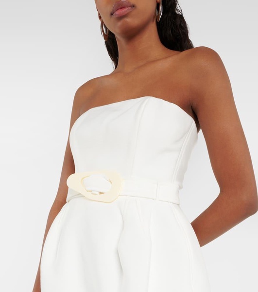 Strapless midi dress
