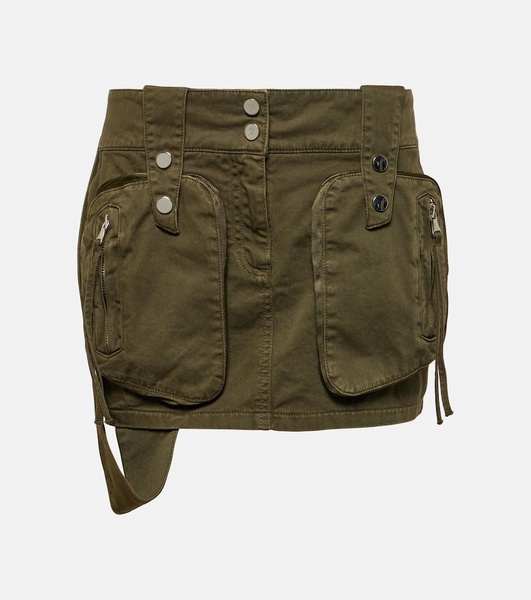 Cotton twill miniskirt