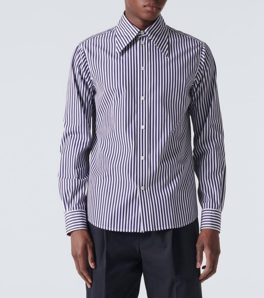 Striped cotton poplin shirt