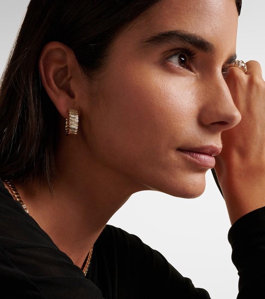 Zoe 18kt gold hoop earrings with diamonds 