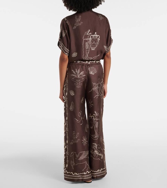 Sammy silk wide-leg pants