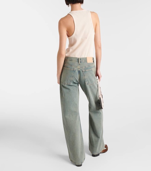 2021F mid-rise wide-leg jeans
