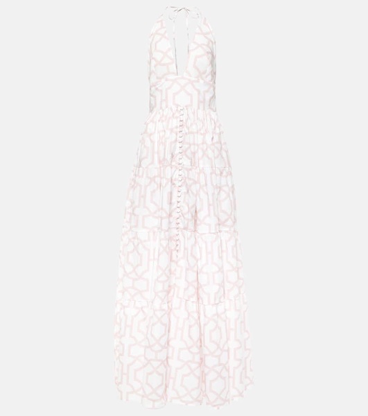 Celeste printed cotton maxi dress