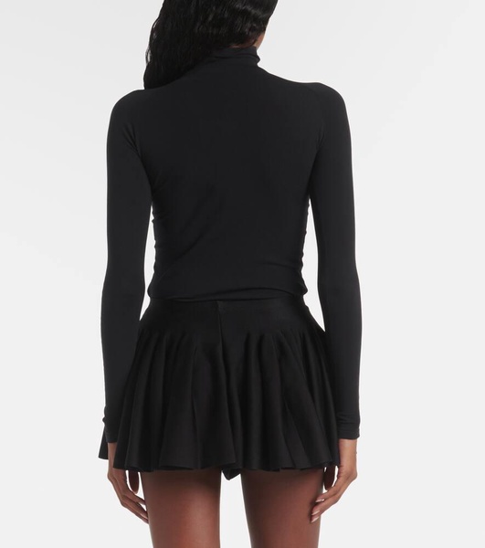 Godet pleated shorts
