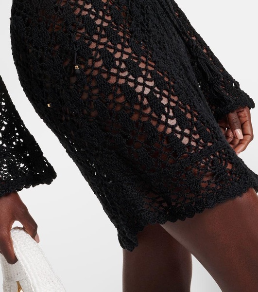 Bianca crochet cotton minidress