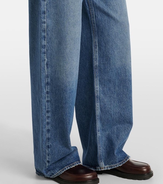 Low Slung Baggy mid-rise wide-leg jeans