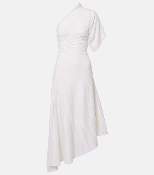Asym Ray virgin wool midi dress