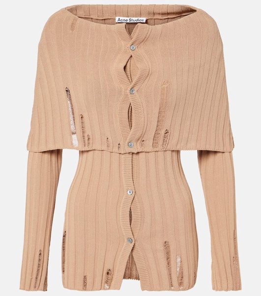 Cotton-blend cardigan