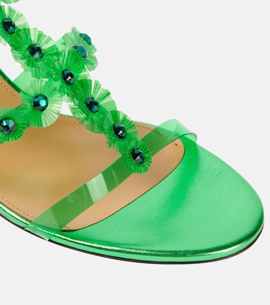 Meteorite embellished PVC mules