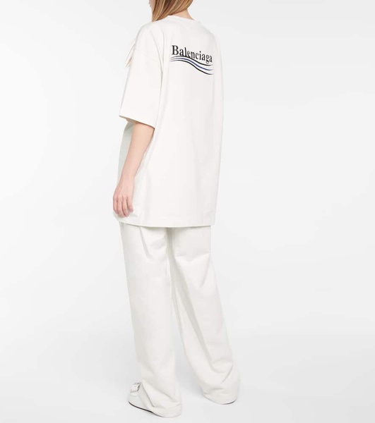 OVERSIZE POLITICAL LOGO JERSEY T-SHIRT
