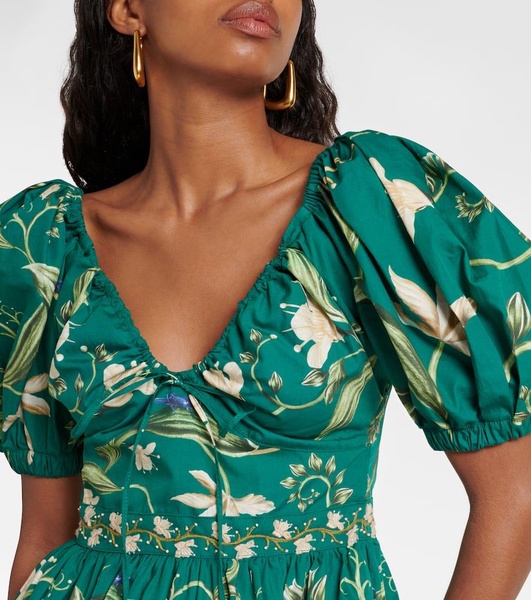 Manzanilla Esmeralda cotton minidress