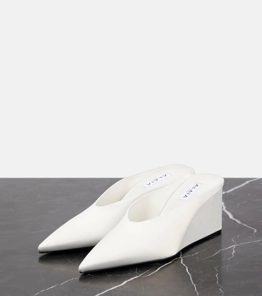 Cube Pointy 75 satin wedges