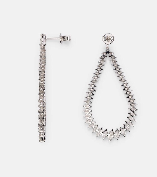 18kt white gold earrings with diamonds