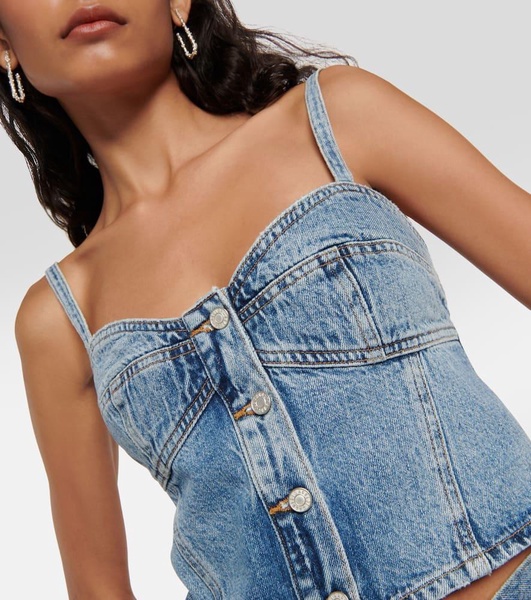 Lola denim crop top
