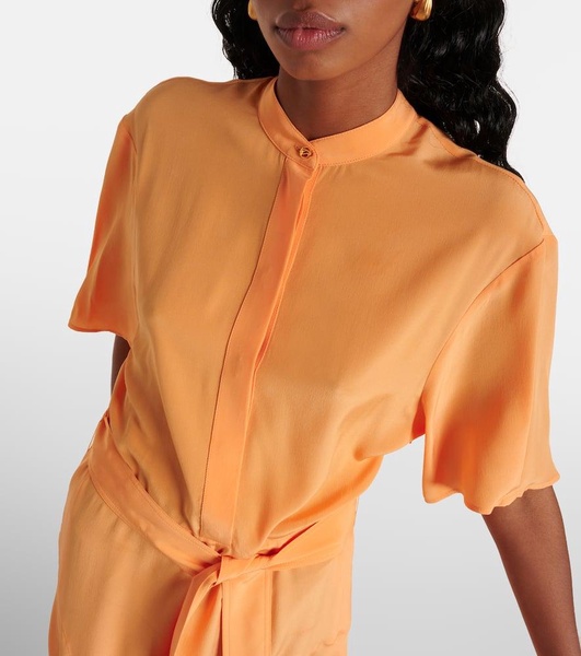 Iconic silk crêpe de chine midi dress