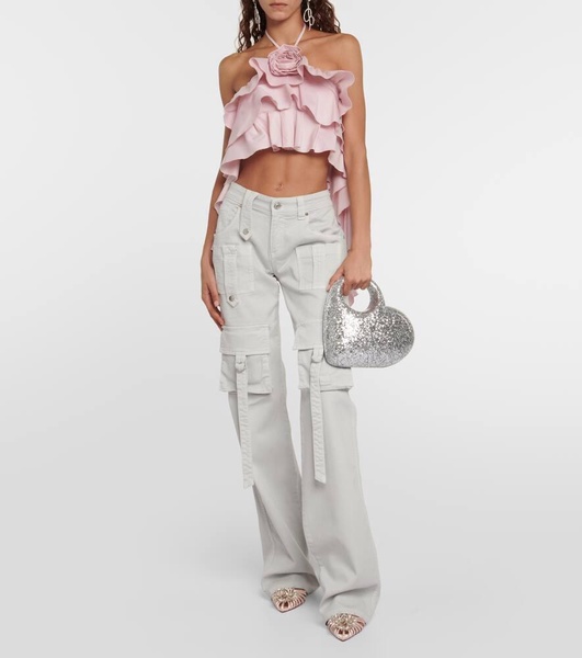 Heart embellished clutch