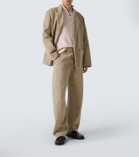 Thames cashmere half-zip sweater