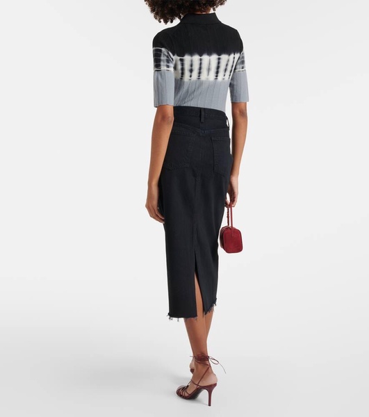 Della denim midi skirt