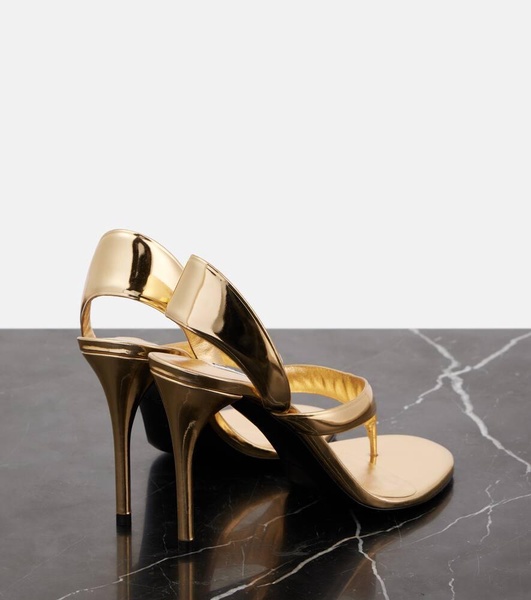 Infradito 90 mirrored leather sandals