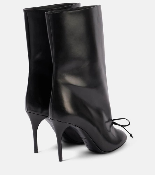 90 bow-detail leather ankle boots