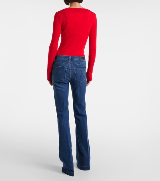 Tropea mid-rise flared jeans
